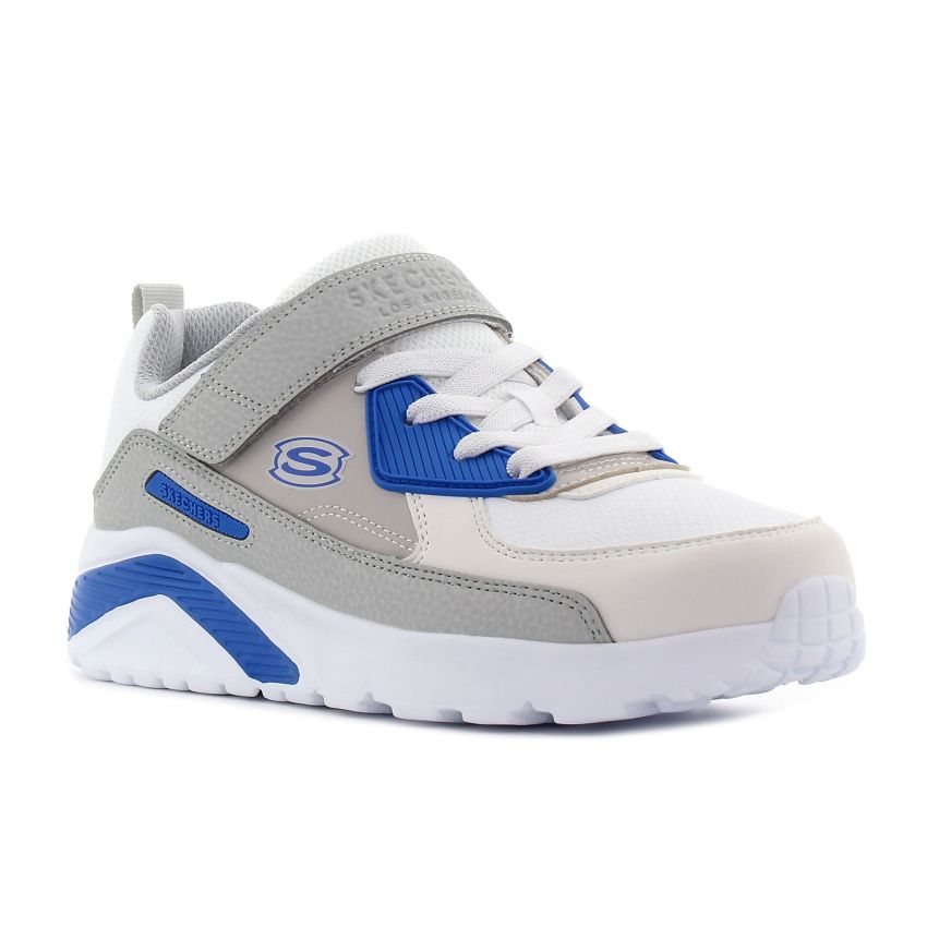 Skechers - Uno Lite Revival Edge szürke fiú tépőzáras sneaker -417132L-WBL