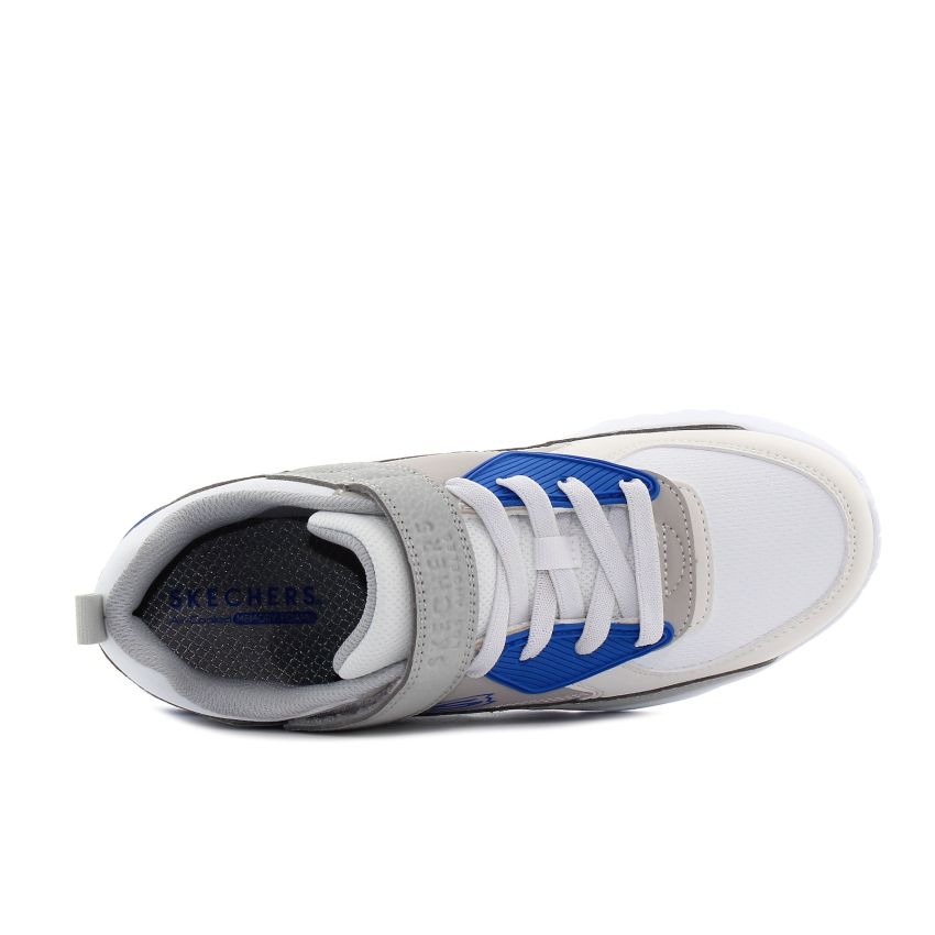 Skechers - Uno Lite Revival Edge szürke fiú tépőzáras sneaker -417132L-WBL