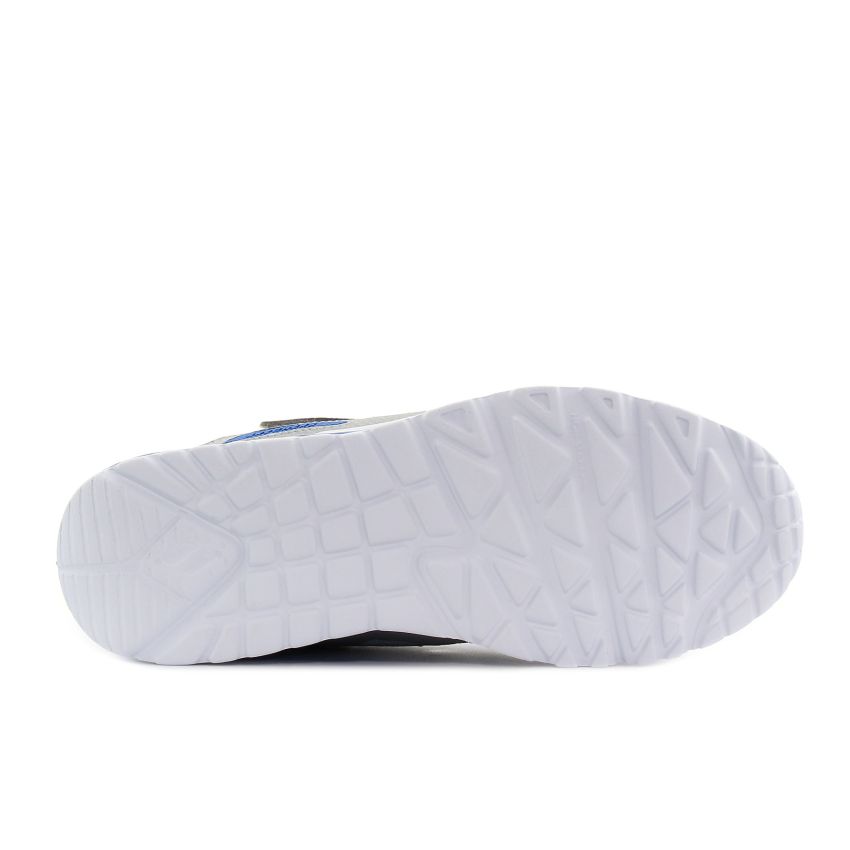 Skechers - Uno Lite Revival Edge szürke fiú tépőzáras sneaker -417132L-WBL