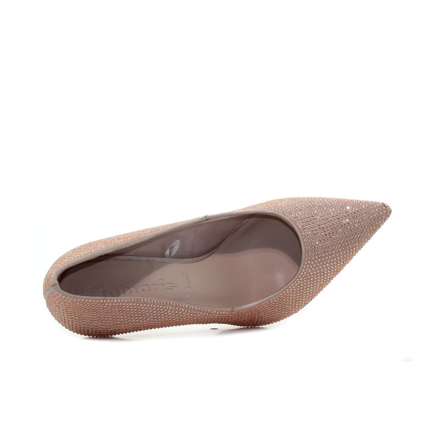 Tamaris - 1-22453-20-588 rózsaarany női elegáns cipő magassarkú