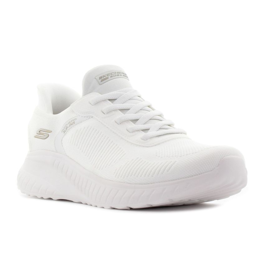 Skechers Slip-Ins - Bobs Sport Squad Chaos - Current Muse fehér női bebújós cipő
