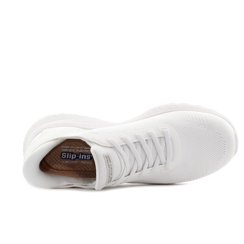 Skechers Slip-Ins - Bobs Sport Squad Chaos - Current Muse fehér női bebújós cipő