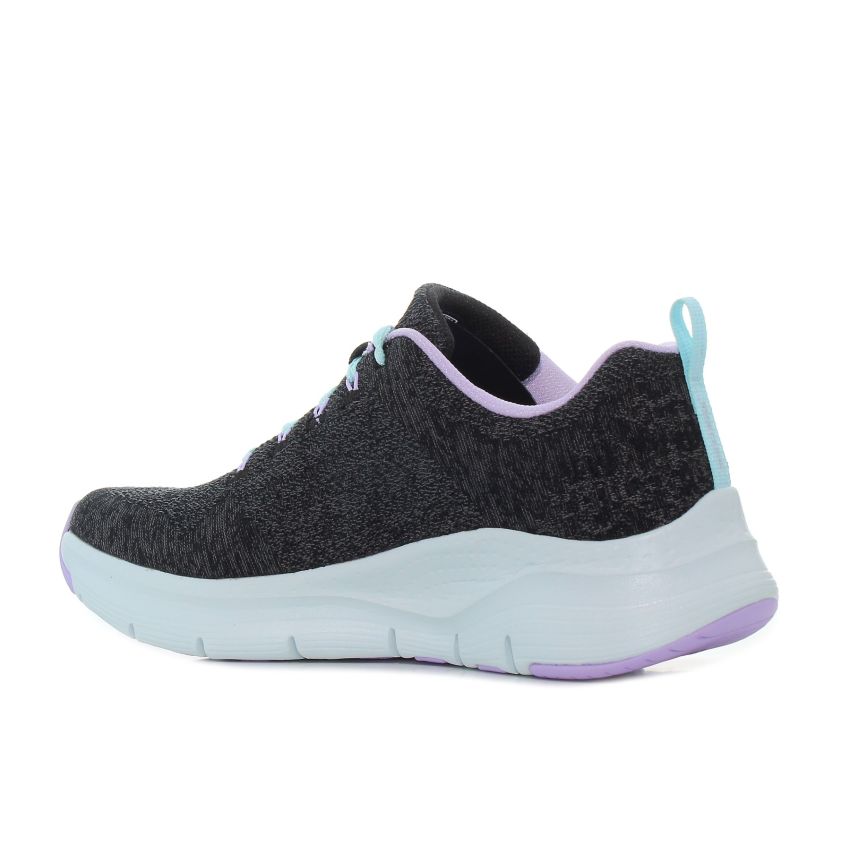 Skechers - Arch Fit Comfy Wave 149414-BKLV szürke női utcai cipő fitnesz cipő