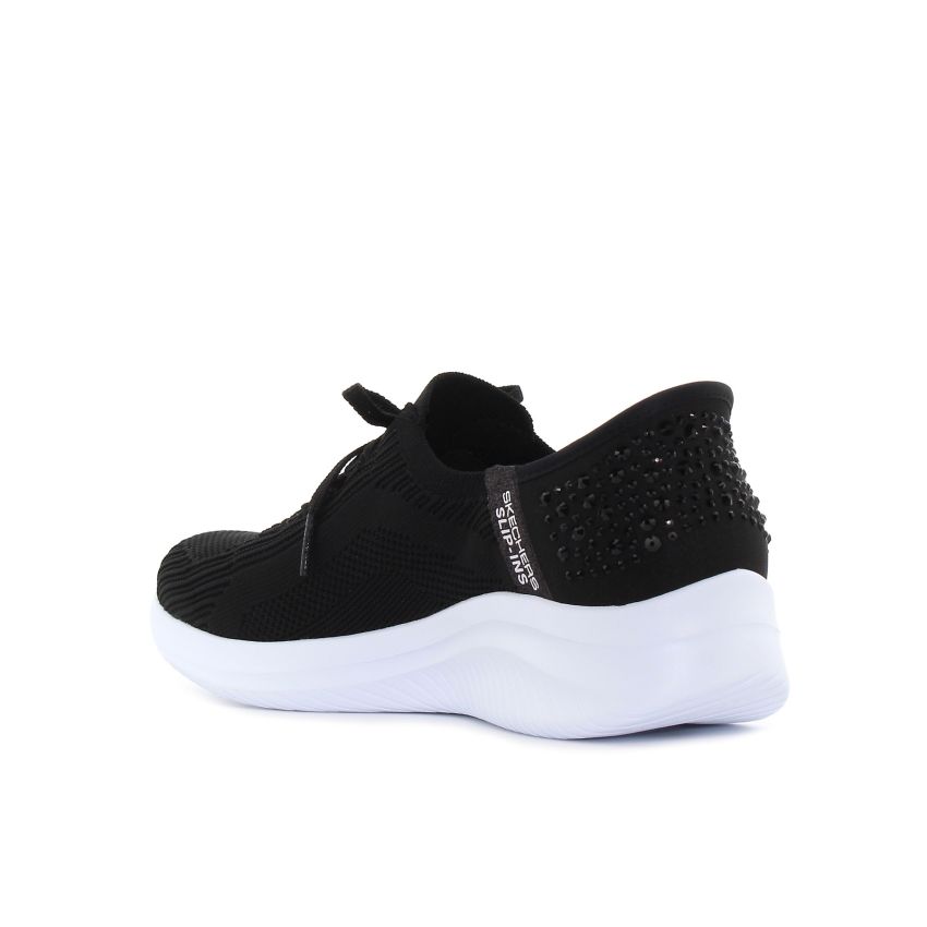 Skechers Slip-Ins - Ultra Flex 3.0 - Shining Glitz fekete női bebújós cipő