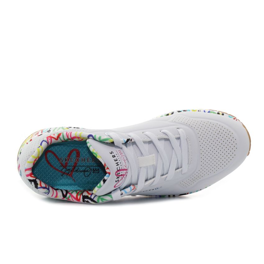 Skechers Uno - Loving Love fehér női sneaker