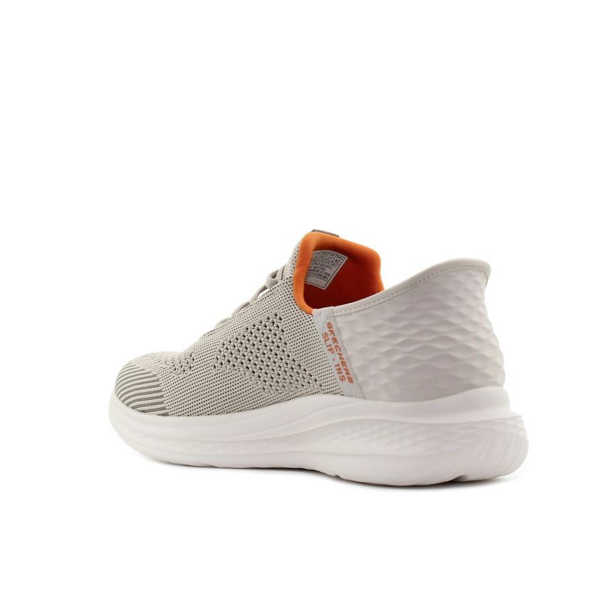 Skechers - Slip-Ins Slade Quinto bézs férfi utcai cipő -210810-SND