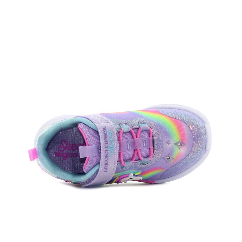 Skechers S-Lights - Unicorn Chaser villogó lila baba cipő