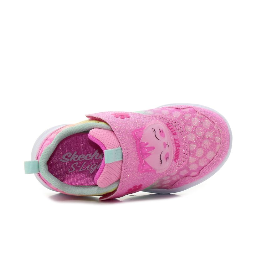 Skechers - Glimmer Kicks Skech Pets 302698N-PKMT rózsaszín lány baba utcai cipő sneaker