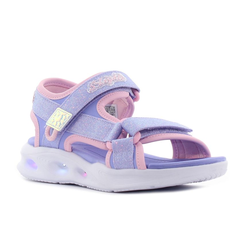 Skechers S-Lights - Sola Glow villogó lila gyerek szandál