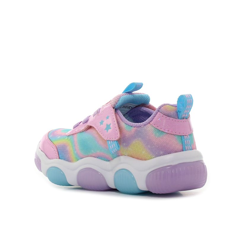 Skechers - Mighty Glow Swirl Daze 303160N-PKMT rózsaszín lány baba utcai cipő sneaker