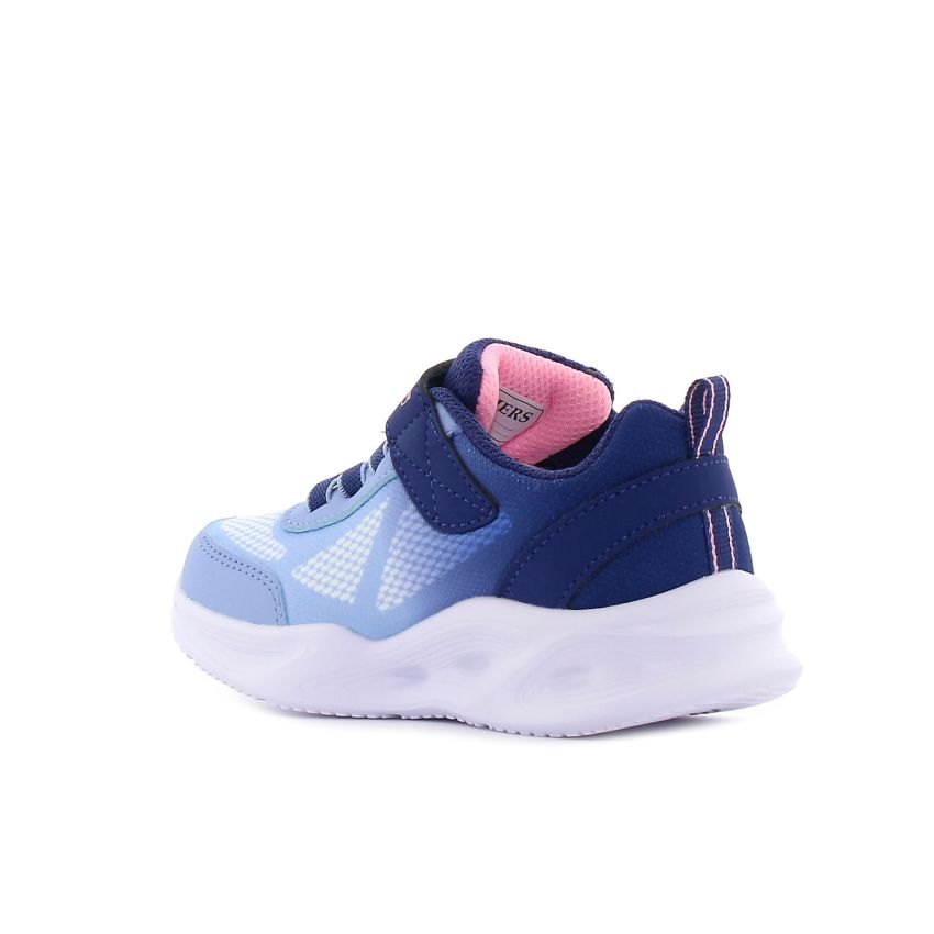 Skechers Sola Glow - Ombre Deluxe villogó kék baba cipő