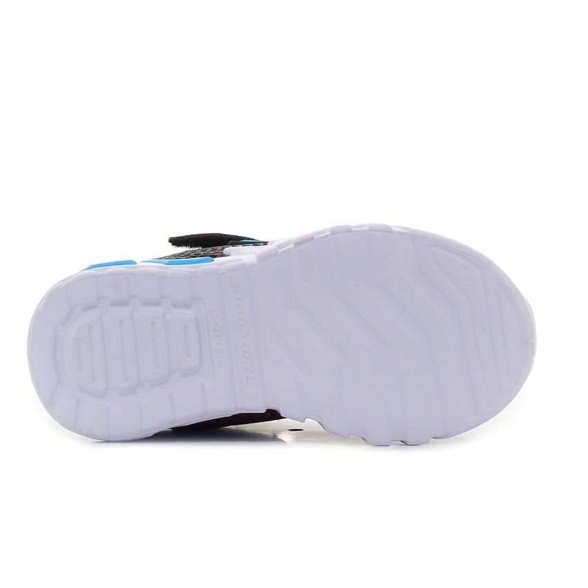 Skechers - Flex Glow Elite Vorlo 400137N-BKRB fekete fiú baba utcai cipő sneaker