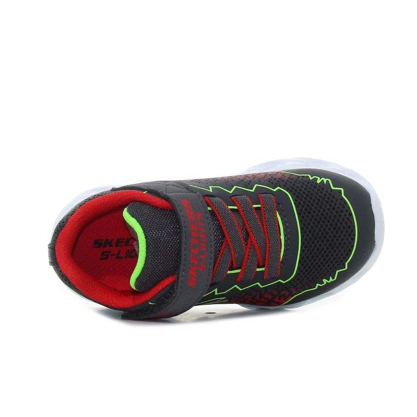 Skechers Vortex 2.0 - Zorento villogó fekete baba cipő