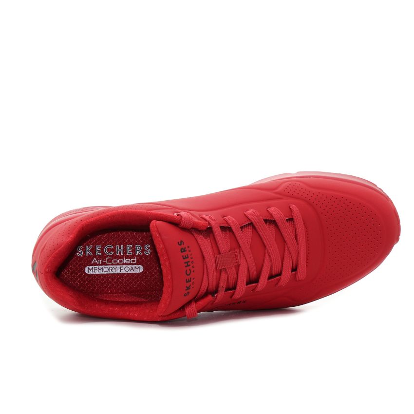 Skechers - Uno Stand piros férfi női utcai cipő -52458-RED