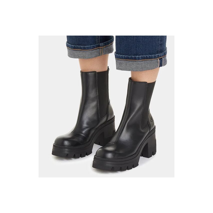 Calvin - Klein Chunky Heeled Chelsea YW0YW01112-0GT fekete női csizma bokacsizma