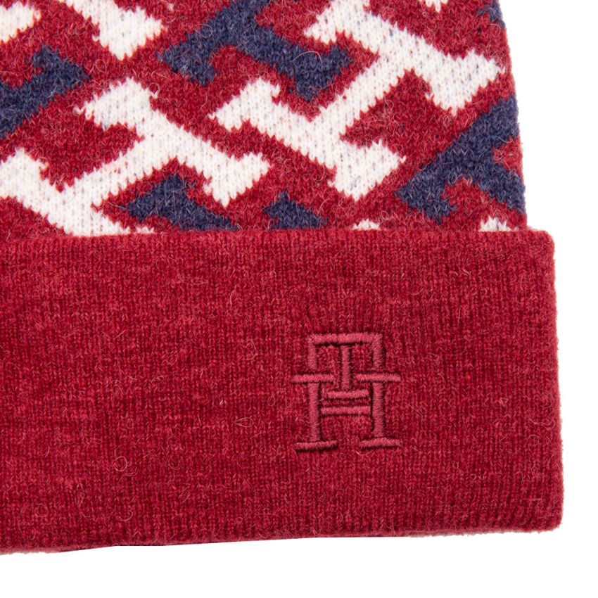 Tommy Hilfiger Iconic Monogram bordó női sapka