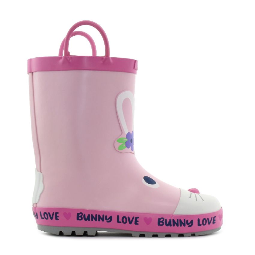 Wink - Aqqo - Bunny Love rózsaszín bélelt baba gumicsizma