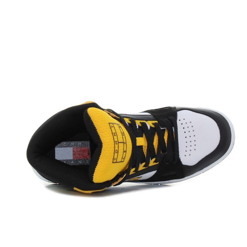 Tommy - Hilfiger Mid Cut Skater EM0EM01108-ZFM fekete férfi utcai cipő sneaker