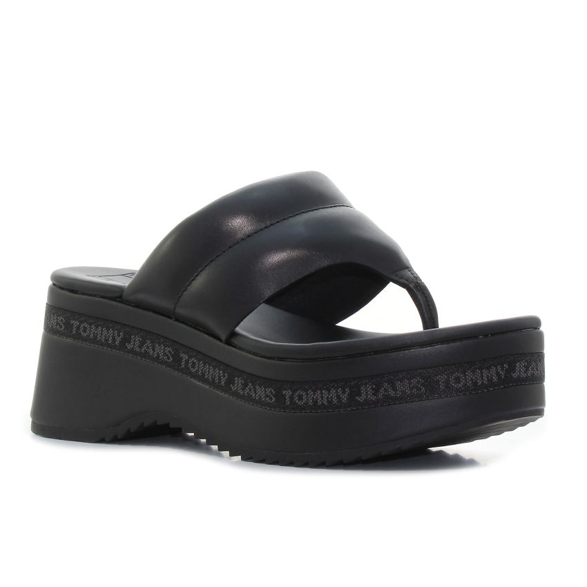 Tommy - Hilfiger EN0EN02075-0GJ fekete női papucs szandál