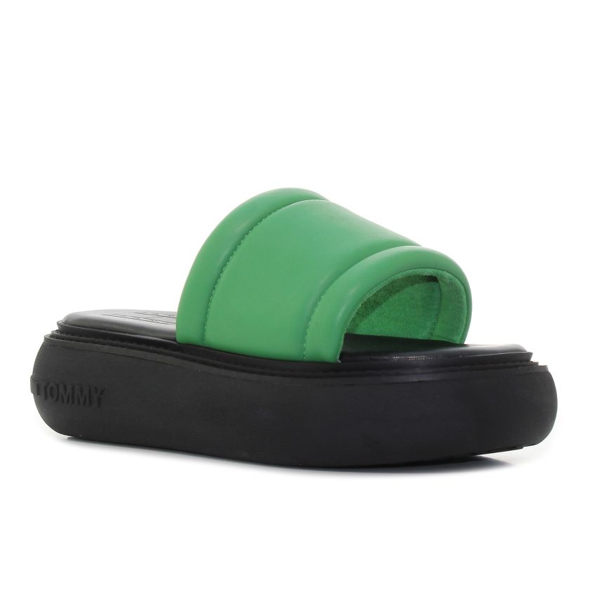 Tommy - Hilfiger Volume Sandal EN0EN02076-LY3 zöld női papucs