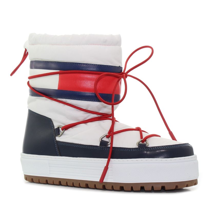 Tommy - Hilfiger Snowboot Low EN0EN02162-0K4 fehér női csizma terepcipő