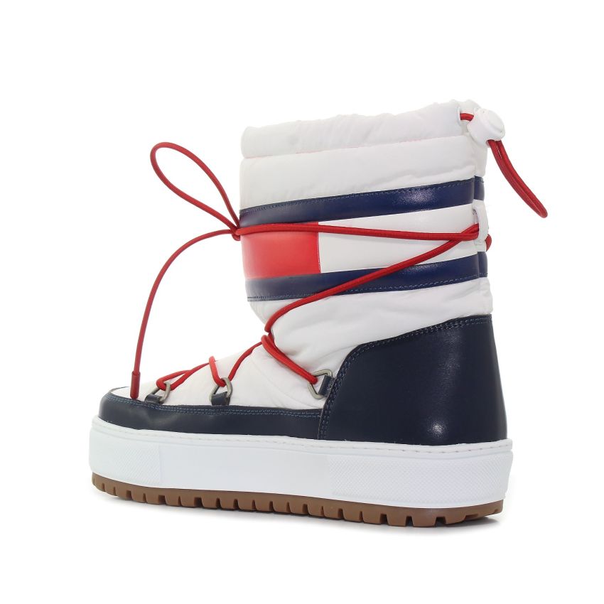 Tommy - Hilfiger Snowboot Low EN0EN02162-0K4 fehér női csizma terepcipő