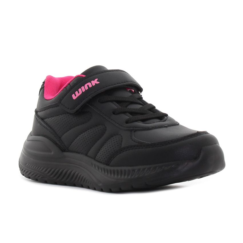 Wink - Eglaa fekete-magenta gyerek cipő