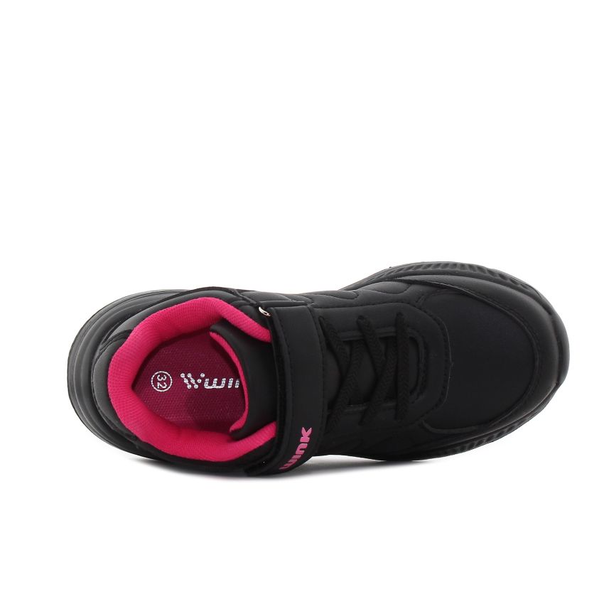 Wink - Eglaa fekete-magenta gyerek cipő