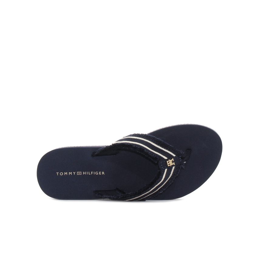 Tommy Hilfiger TH Webbing Beach sötétkék női papucs