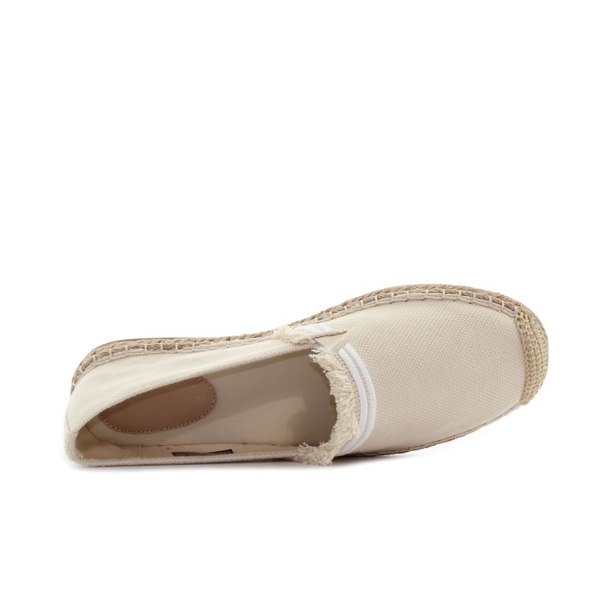 Tommy Hilfiger Fringe Canvas Clo bézs női belebújós cipő