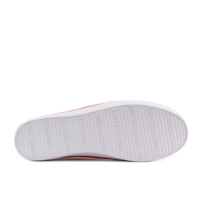 Tommy Hilfiger Washed Canvas korall női cipő