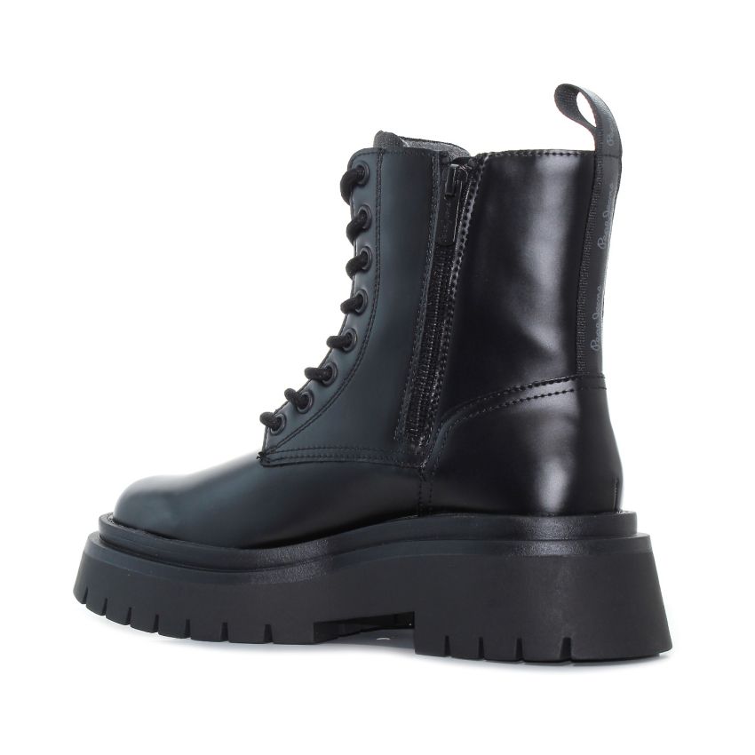 Pepe - Jeans Queen Bass PLS50497-999 fekete női bakancs terepcipő
