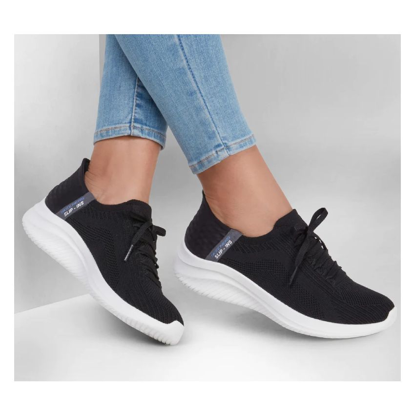 Skechers - Ultra Flex Brilliant Path 149710-BLK fekete női utcai cipő fitnesz cipő