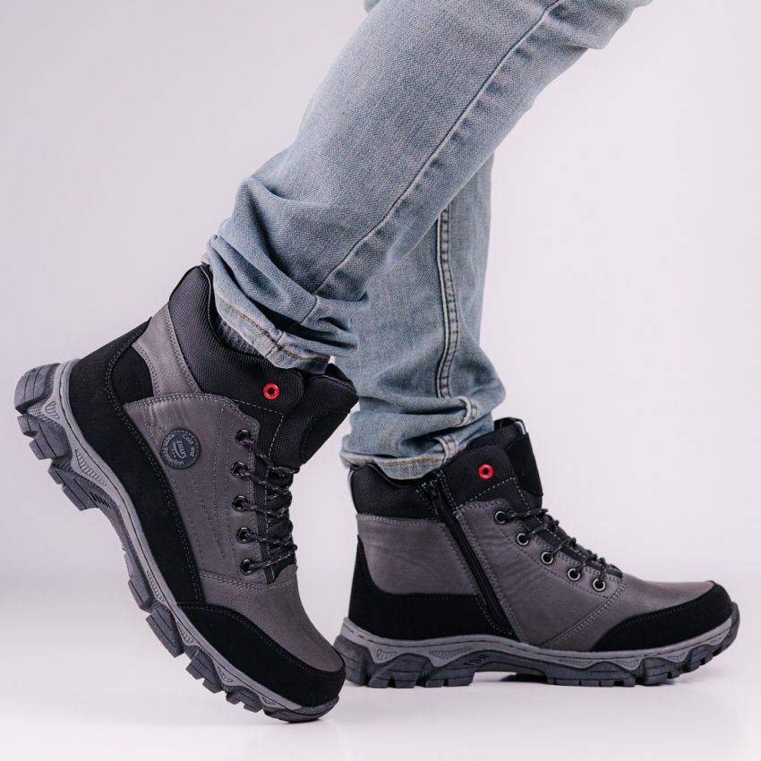 Emaks - Outdoor Protector W8001-C szürke férfi bakancs terepcipő