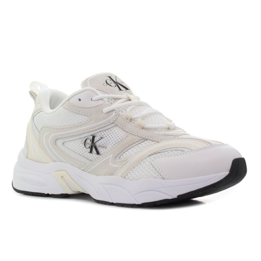 Calvin - Klein Retro Tennis Oversized Mesh YM0YM00636-0K6 fehér férfi utcai cipő fitnesz cipő