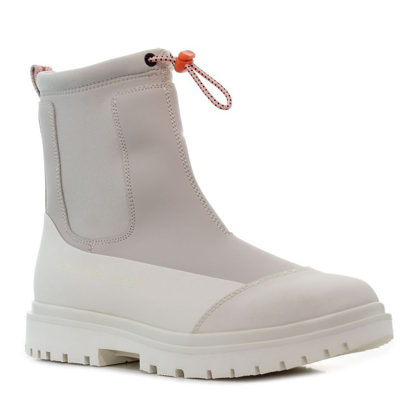 Calvin - Klein Chunky Combat Chelsea Boot YW0YW01065-ACF bézs női csizma bokacsizma