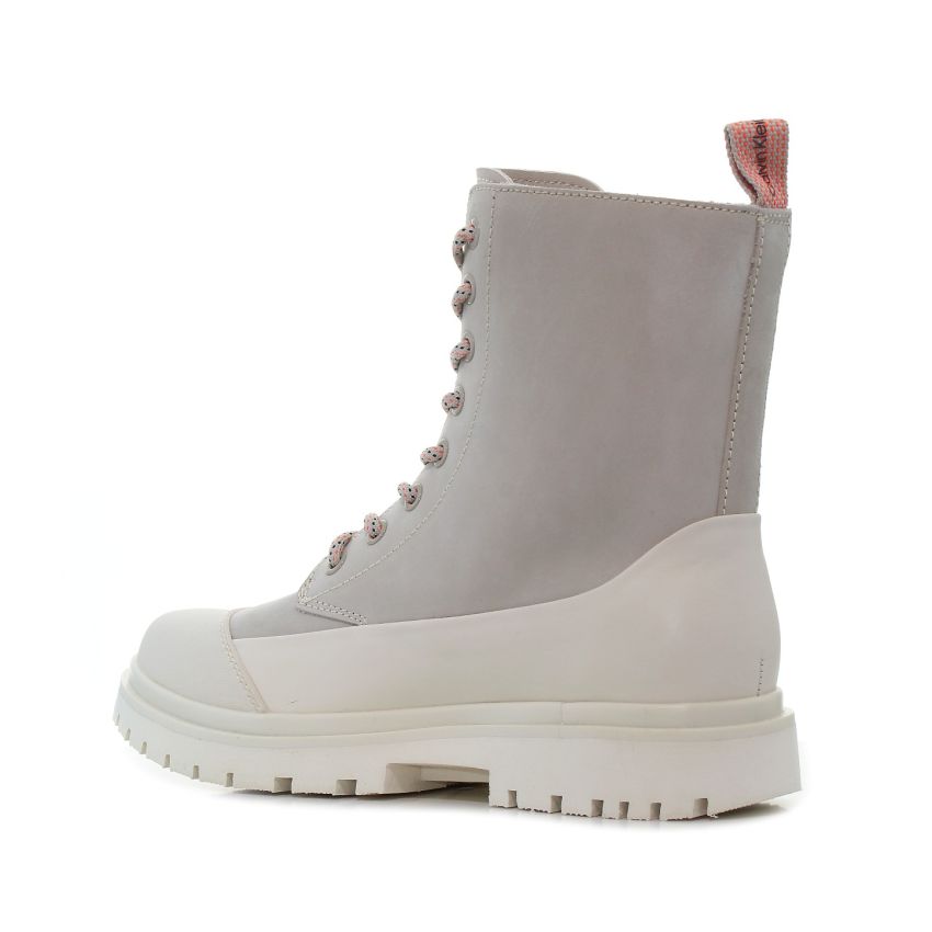 Calvin - Klein Chunky Combat Laceup Boot YW0YW01066-ACF bézs női bakancs terepcipő