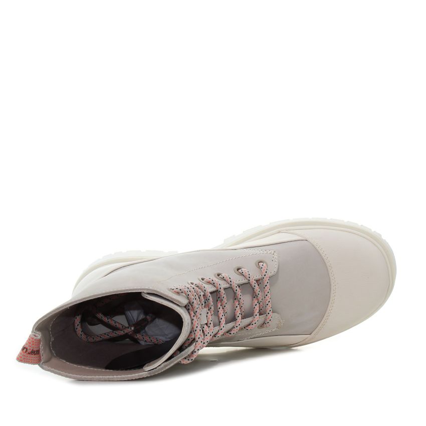 Calvin - Klein Chunky Combat Laceup Boot YW0YW01066-ACF bézs női bakancs terepcipő