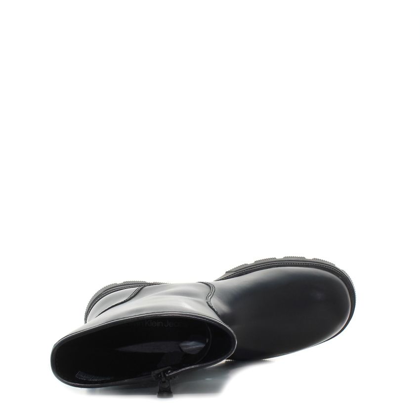 Calvin - Klein Chunky Combat Zip YW0YW01109-0GT fekete női csizma bokacsizma