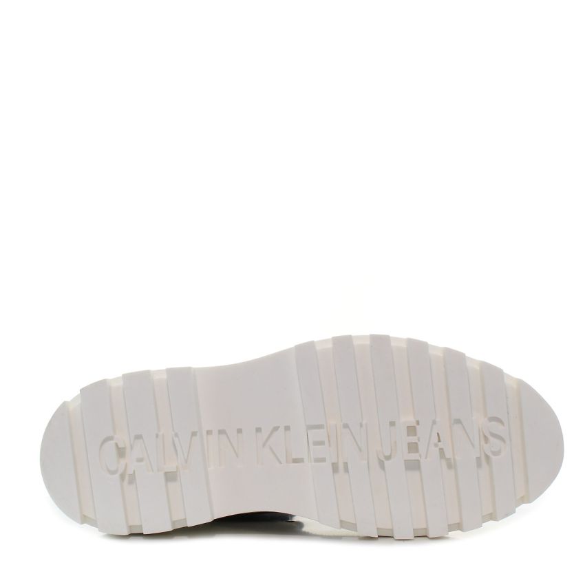 Calvin - Klein Flatform Lace Up YW0YW01110-BEH fekete női bakancs terepcipő