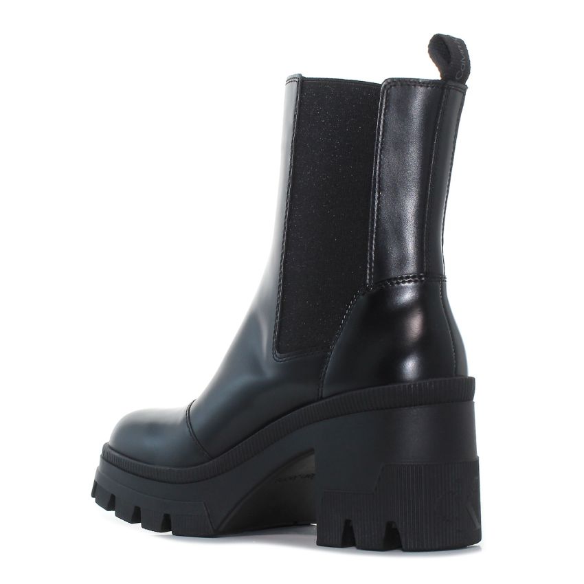 Calvin - Klein Chunky Heeled Chelsea YW0YW01112-0GT fekete női csizma bokacsizma