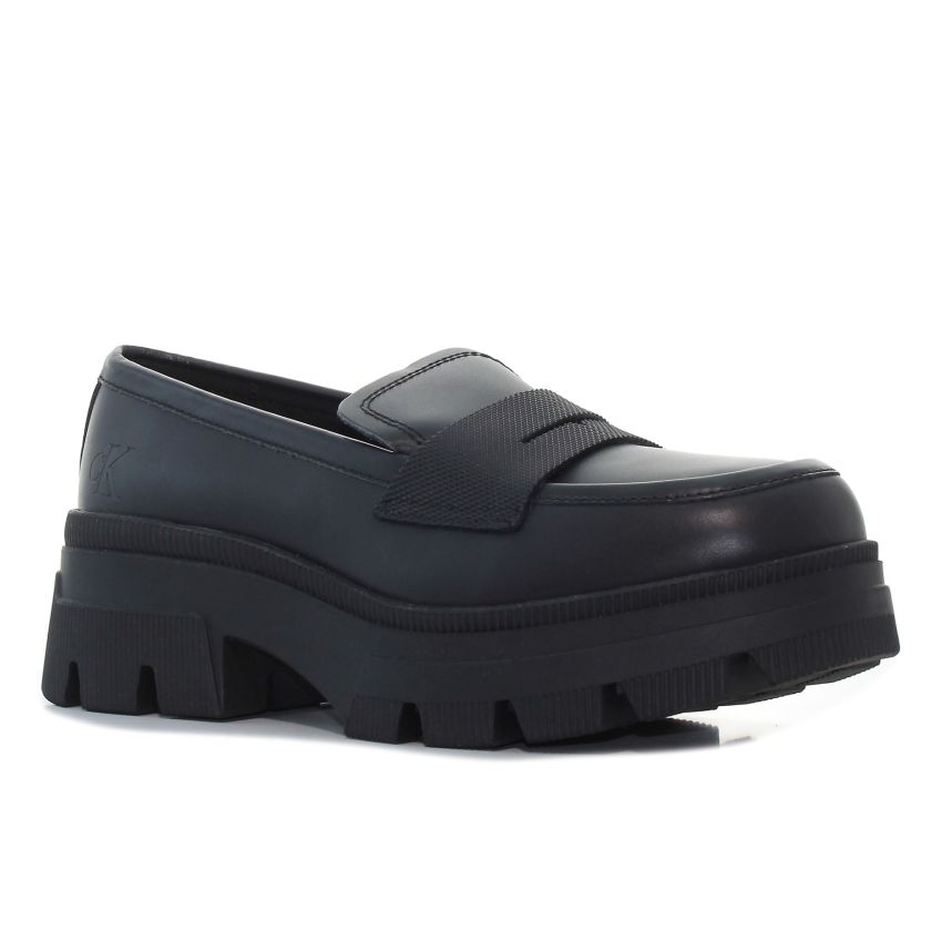 Calvin - Klein Chunky Combat YW0YW01120-0GT fekete női utcai cipő bebújós cipő