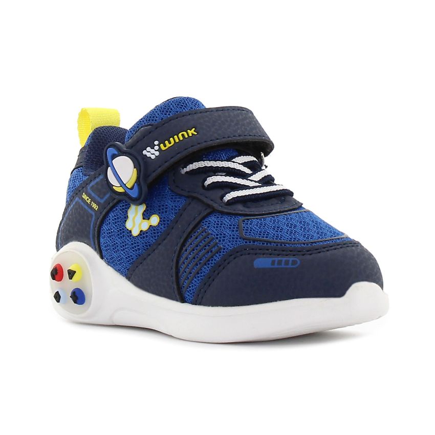 Wink - Nalan sötétkék fiú baba sneaker világítós