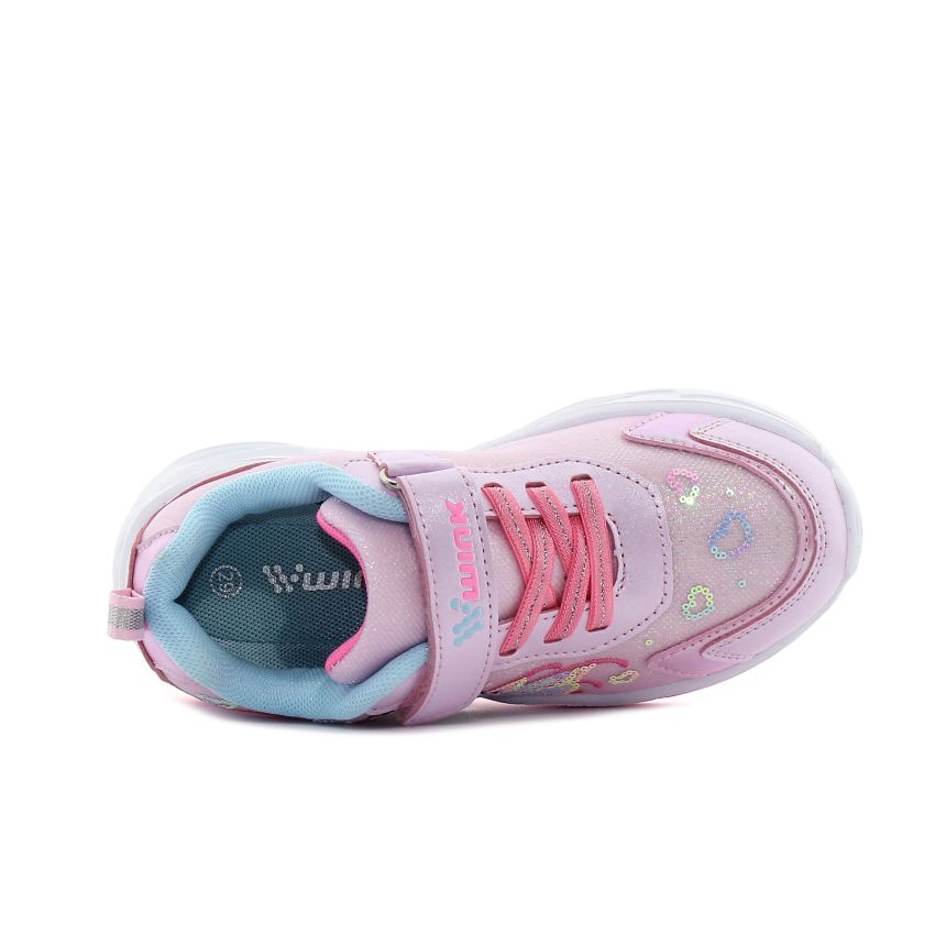 Wink - Ylla rózsaszín lány sneaker világítós