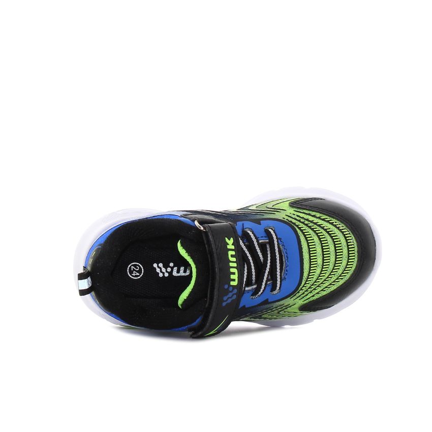 Wink - Zonux fekete fiú baba sneaker világítós