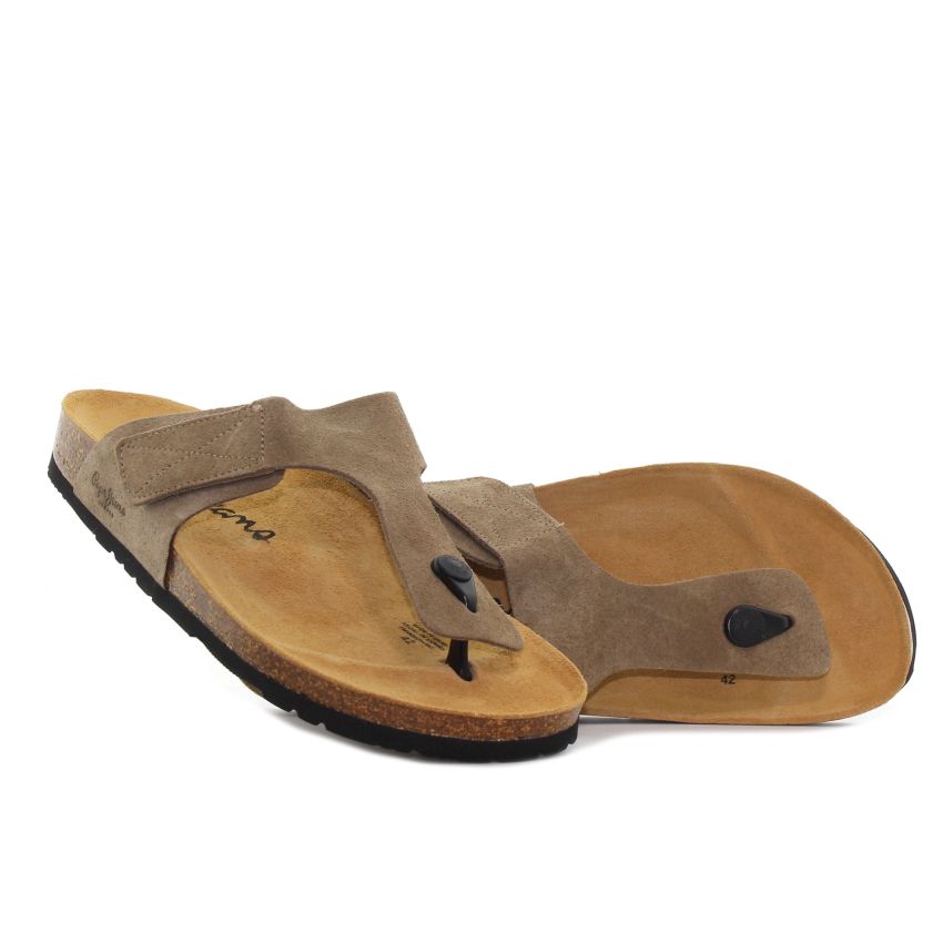 Pepe - Jeans Bio Edition barna férfi papucs