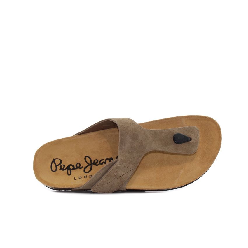 Pepe - Jeans Bio Edition barna férfi papucs