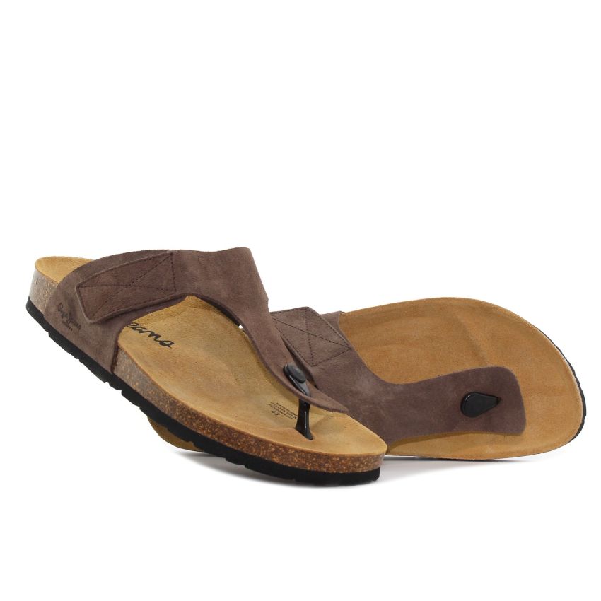 Pepe - Jeans Bio Edition barna férfi papucs