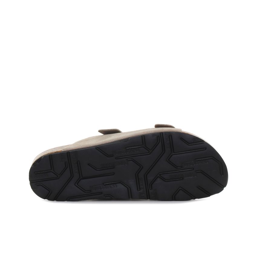 Pepe - Jeans Bio Suede bézs férfi papucs