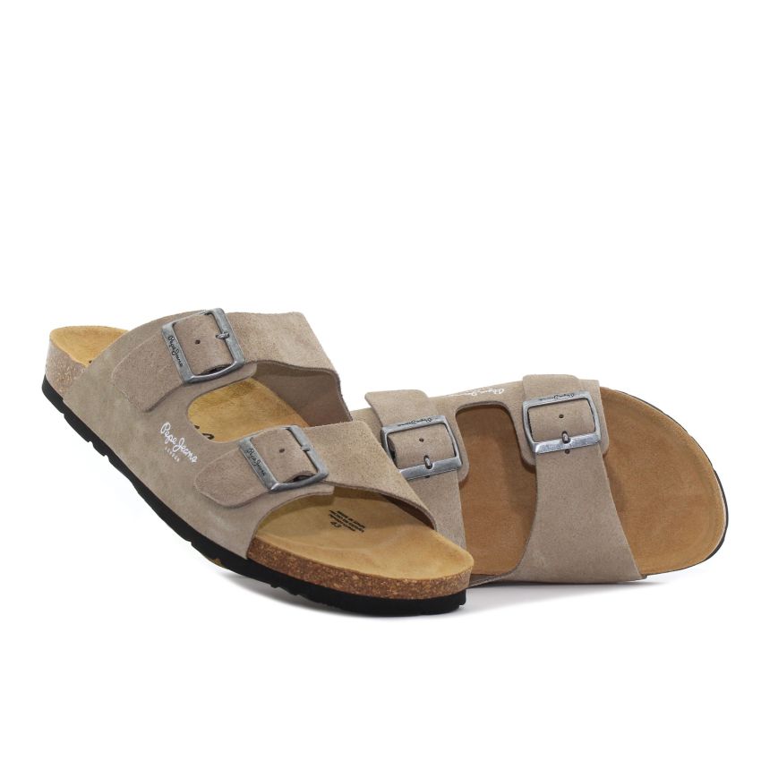 Pepe - Jeans Bio Suede barna férfi papucs